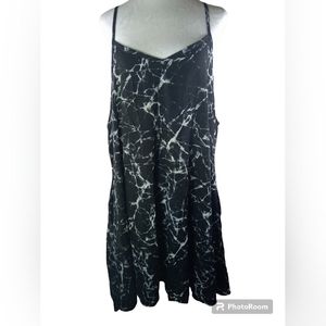 Lucky and Blessed Sleeveless Dress with Pockets Size 3x Black and White